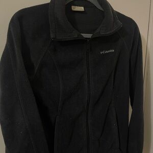 Black Columbia Fleece Zip Up Jacket - Size Small